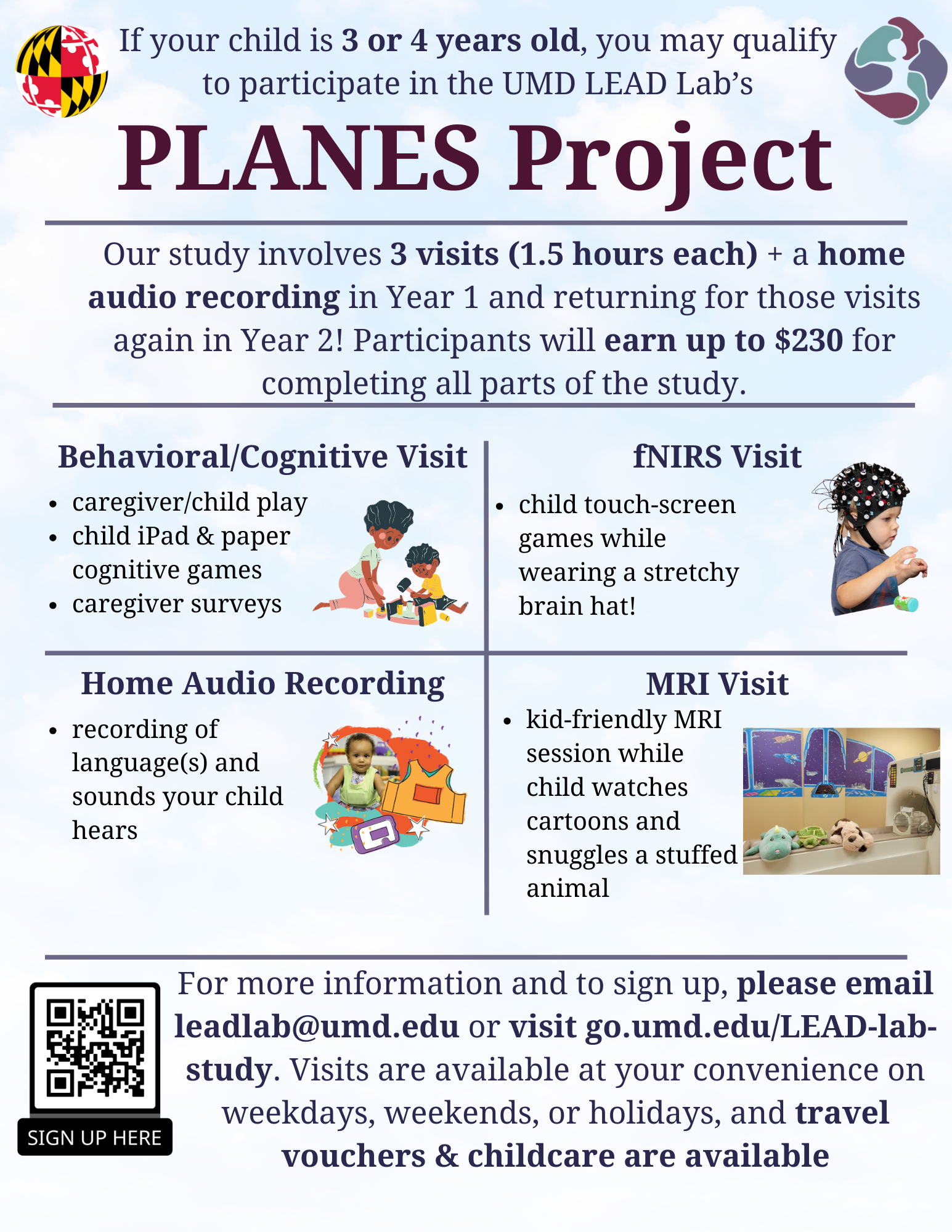 PLANES flyer with description of project 