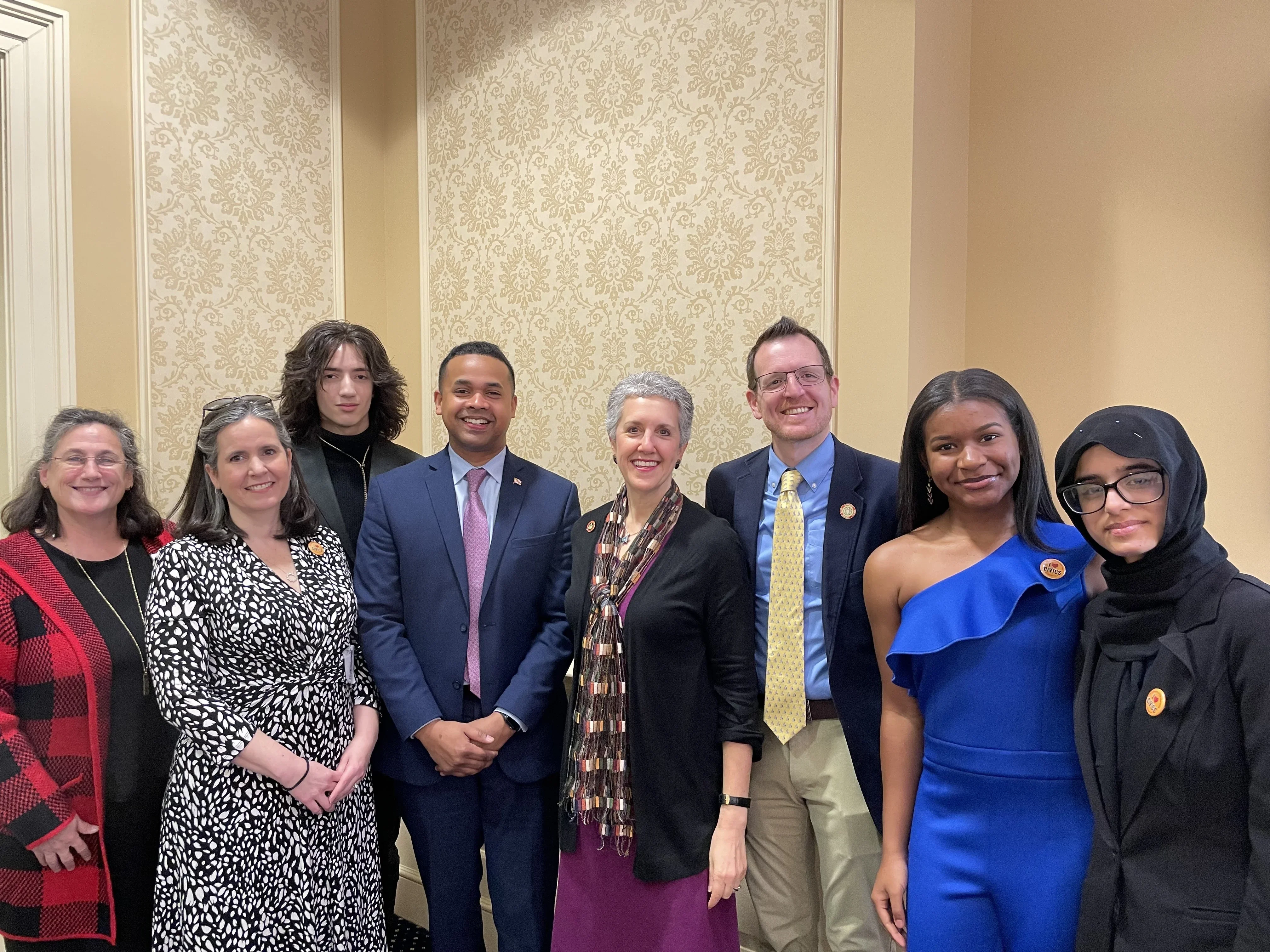 Representatives from the Maryland Democracy Initiative testified in support of education policy in Annapolis (2024).