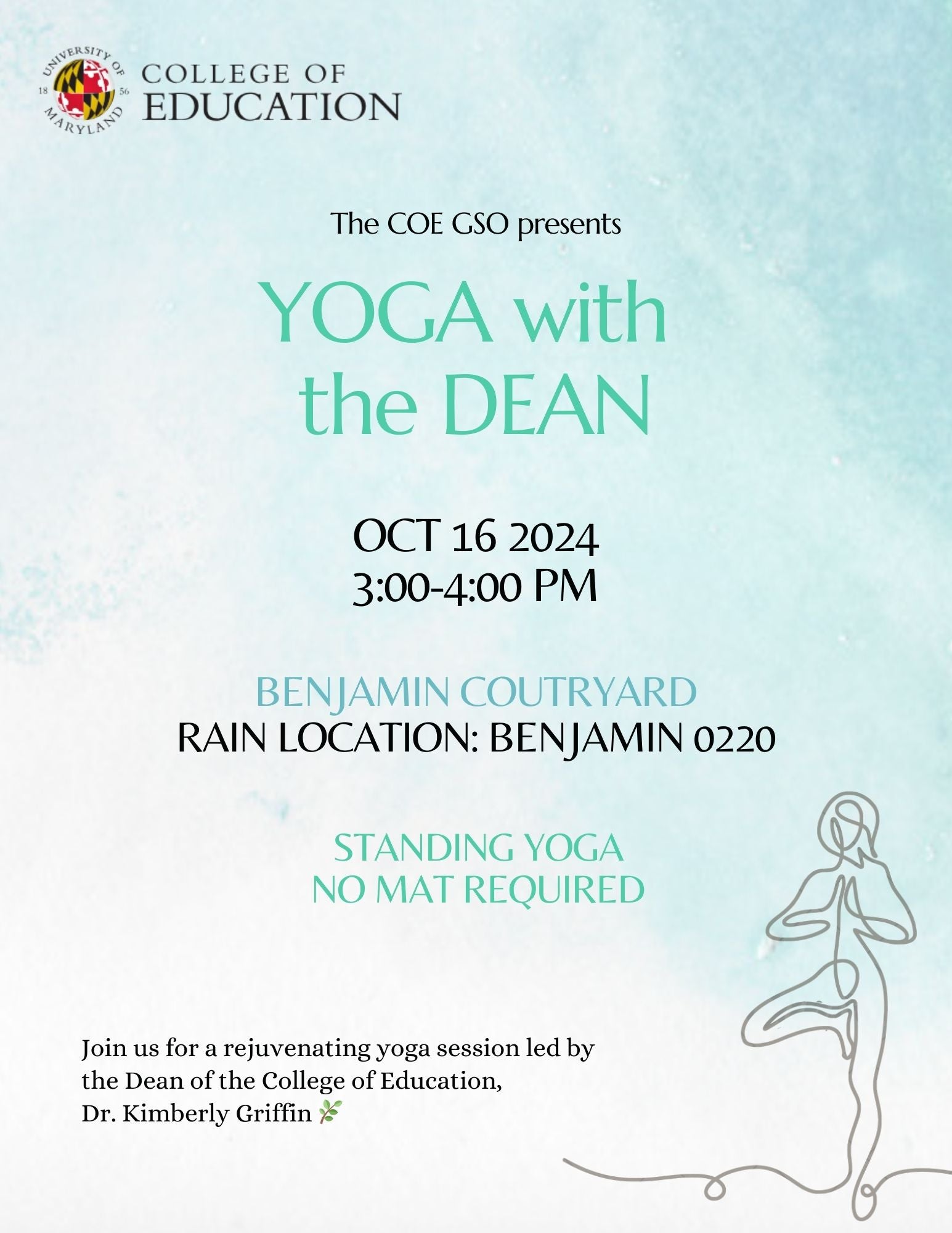 Yoga with the Dean flier