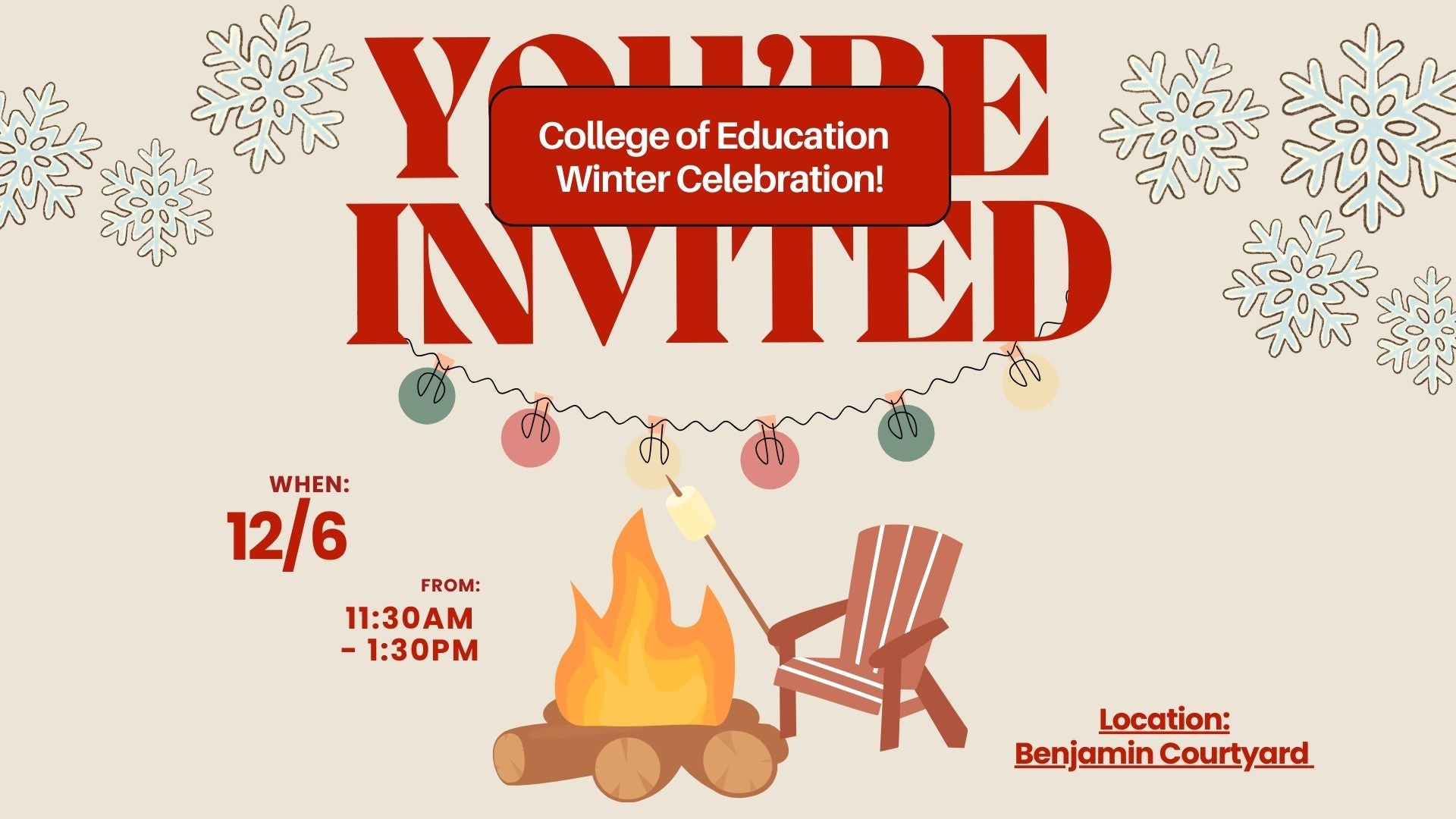 COE Winter celebration flyer