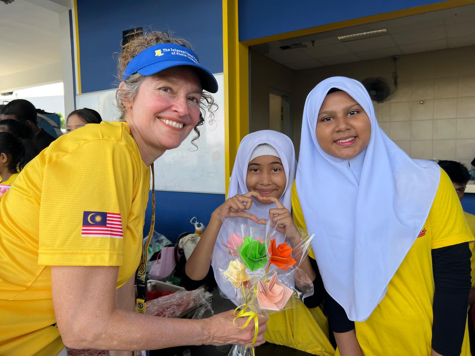 Associate Professor and Fulbright Scholar Colleen O'Neal with children in Malaysia