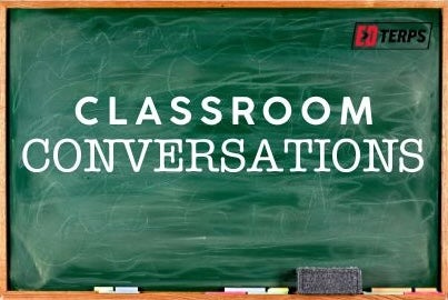 Classroom Convos chalkboard isolated