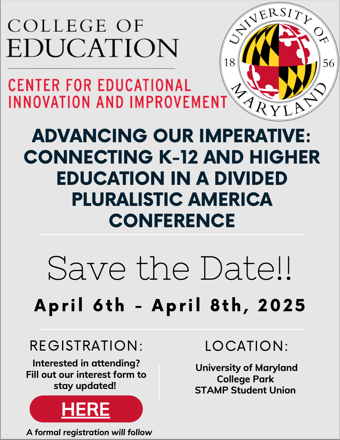 Advancing Our Imperative: Connecting K-12 and Higher Education in a Divided Pluralistic America Conference