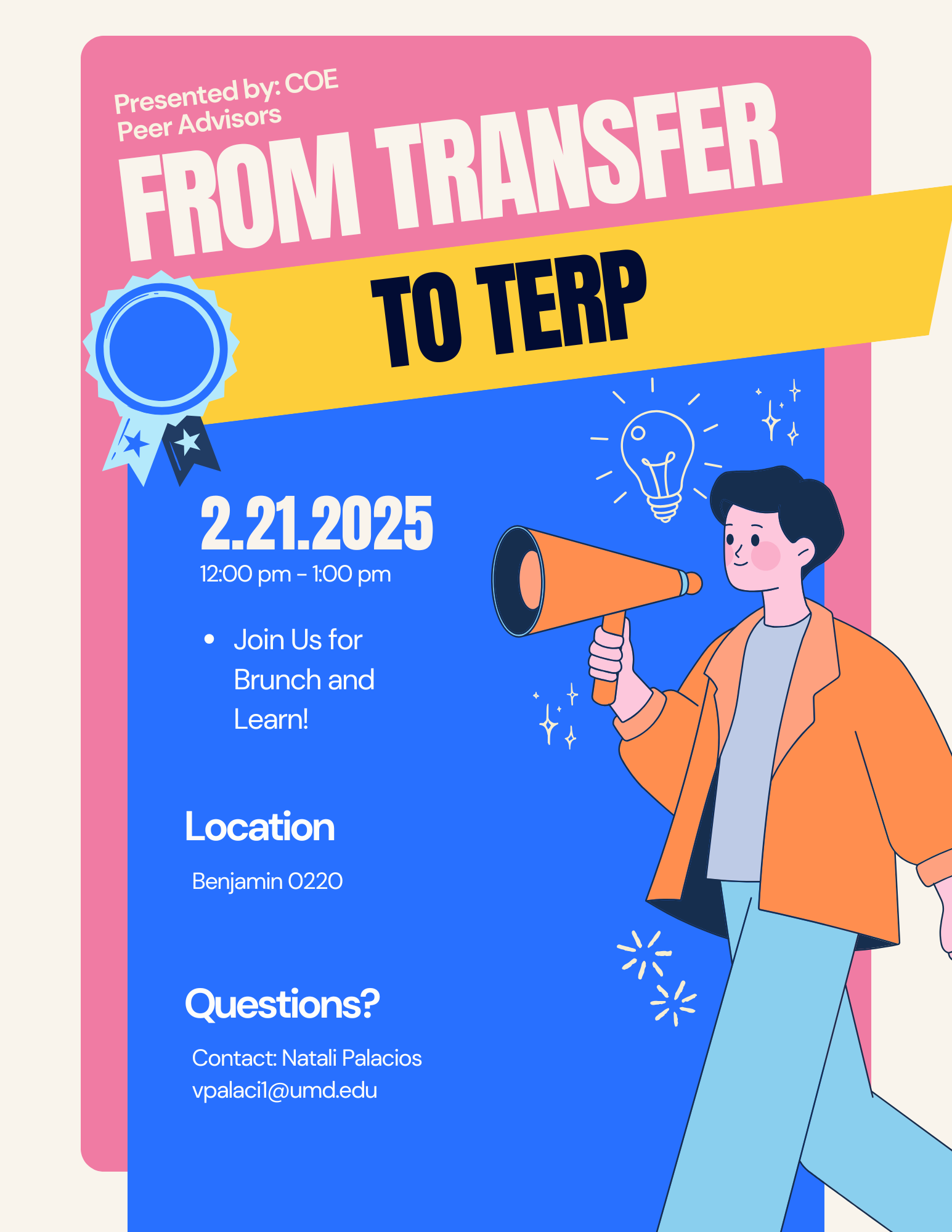 Transfer to Terp flier