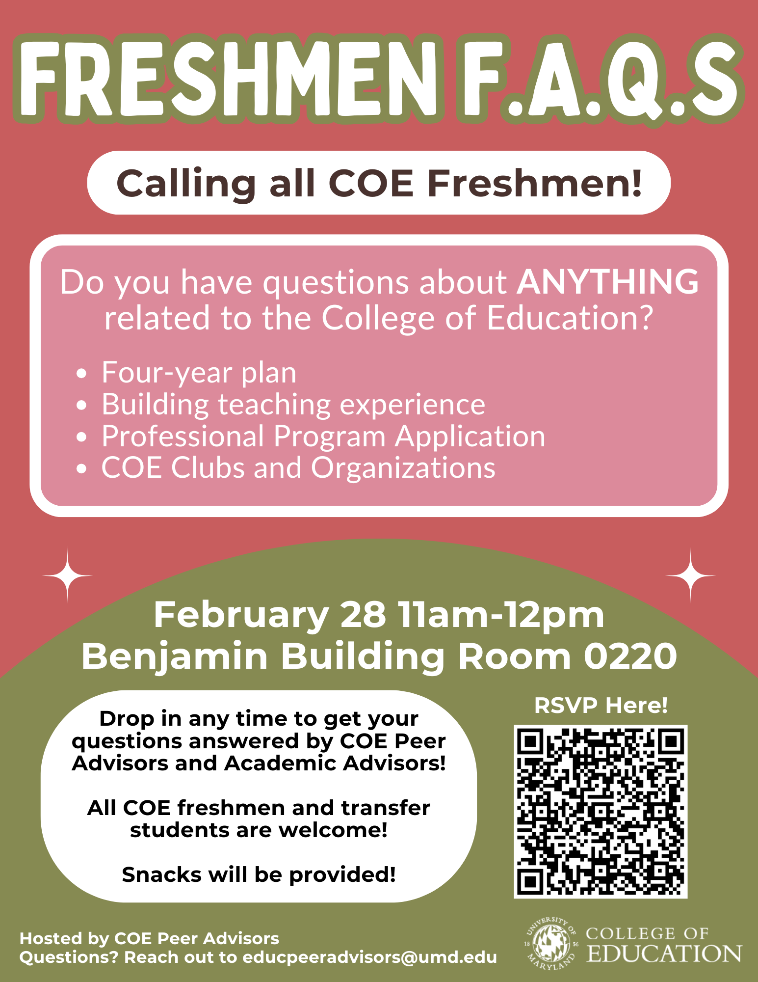 Freshmen FAQ Flier