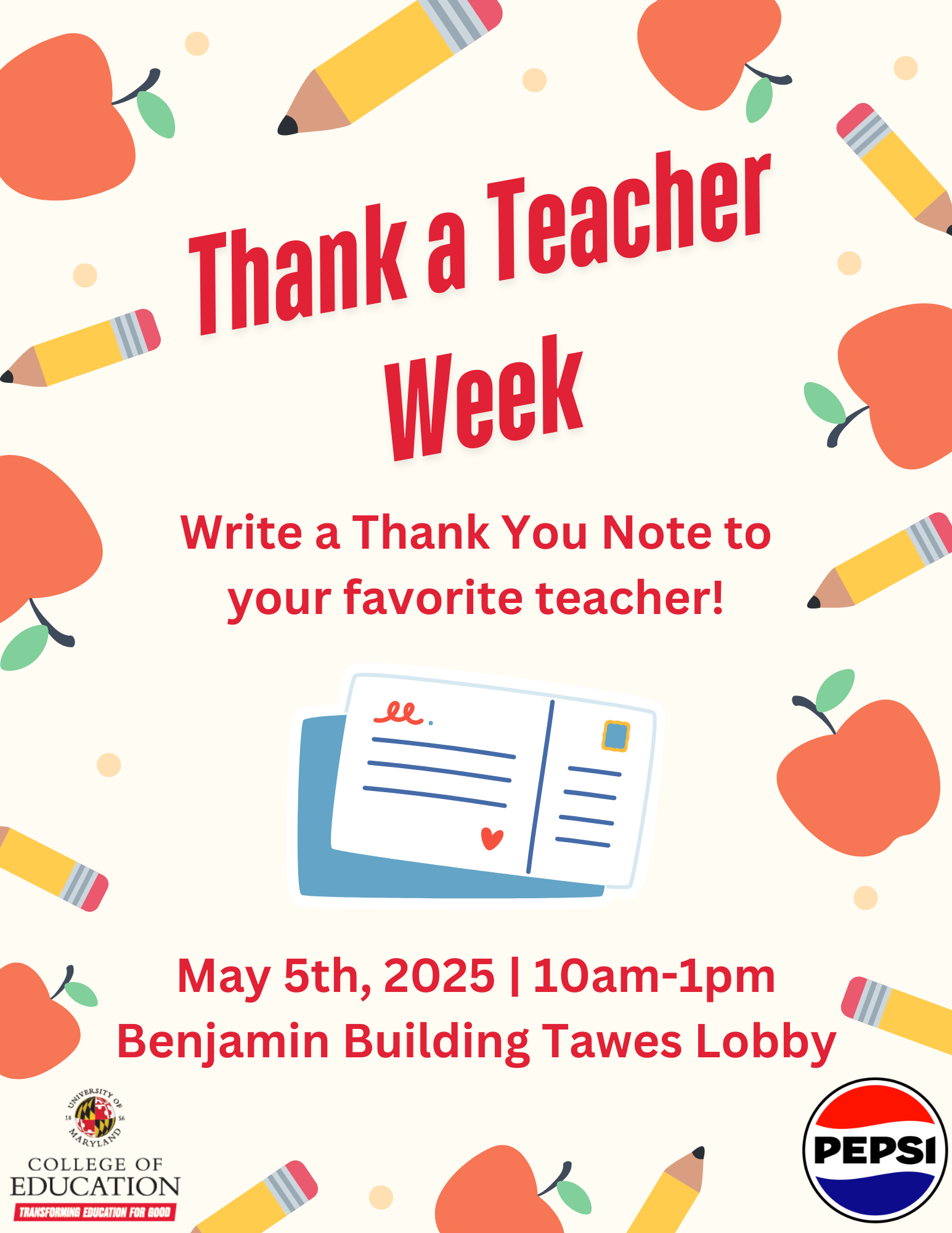 Thank a Teacher Week Flier