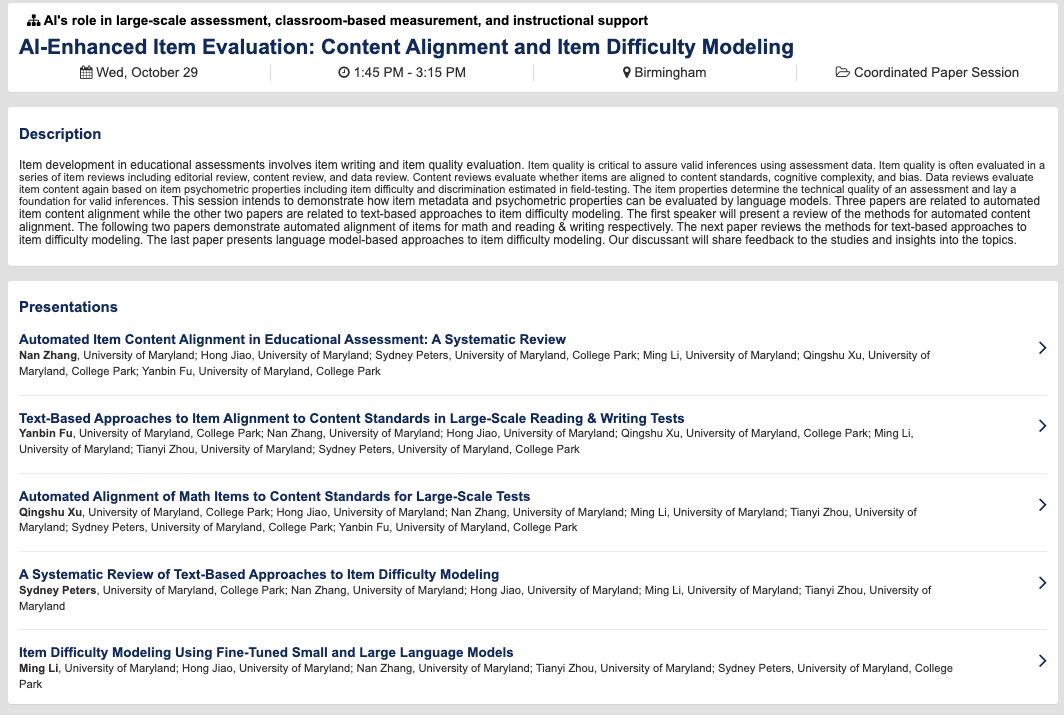 AIME 2025 Coordinated Paper Session