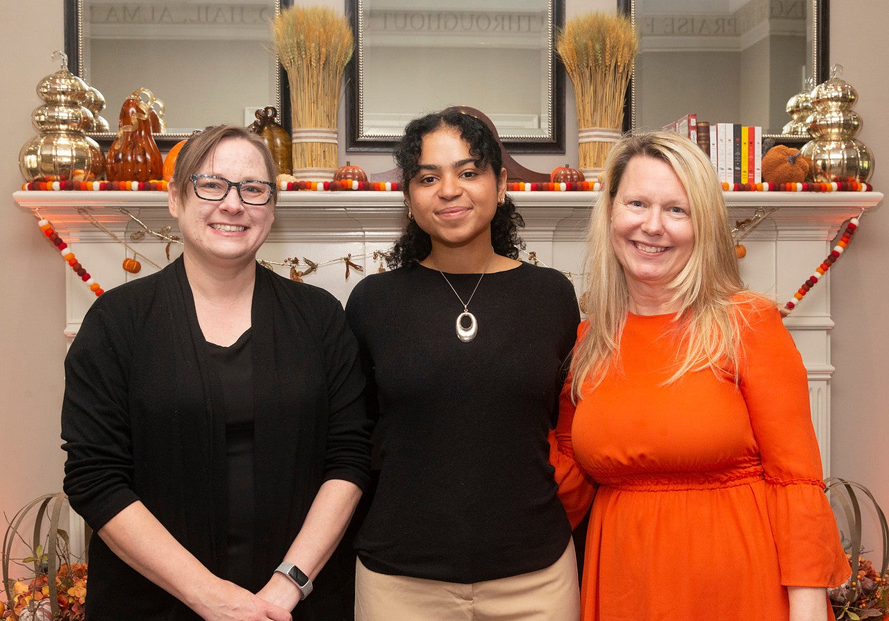 Alexandra Atherton with her teacher mentor, Kristin Chu, and faculty mentor, Amy Pate