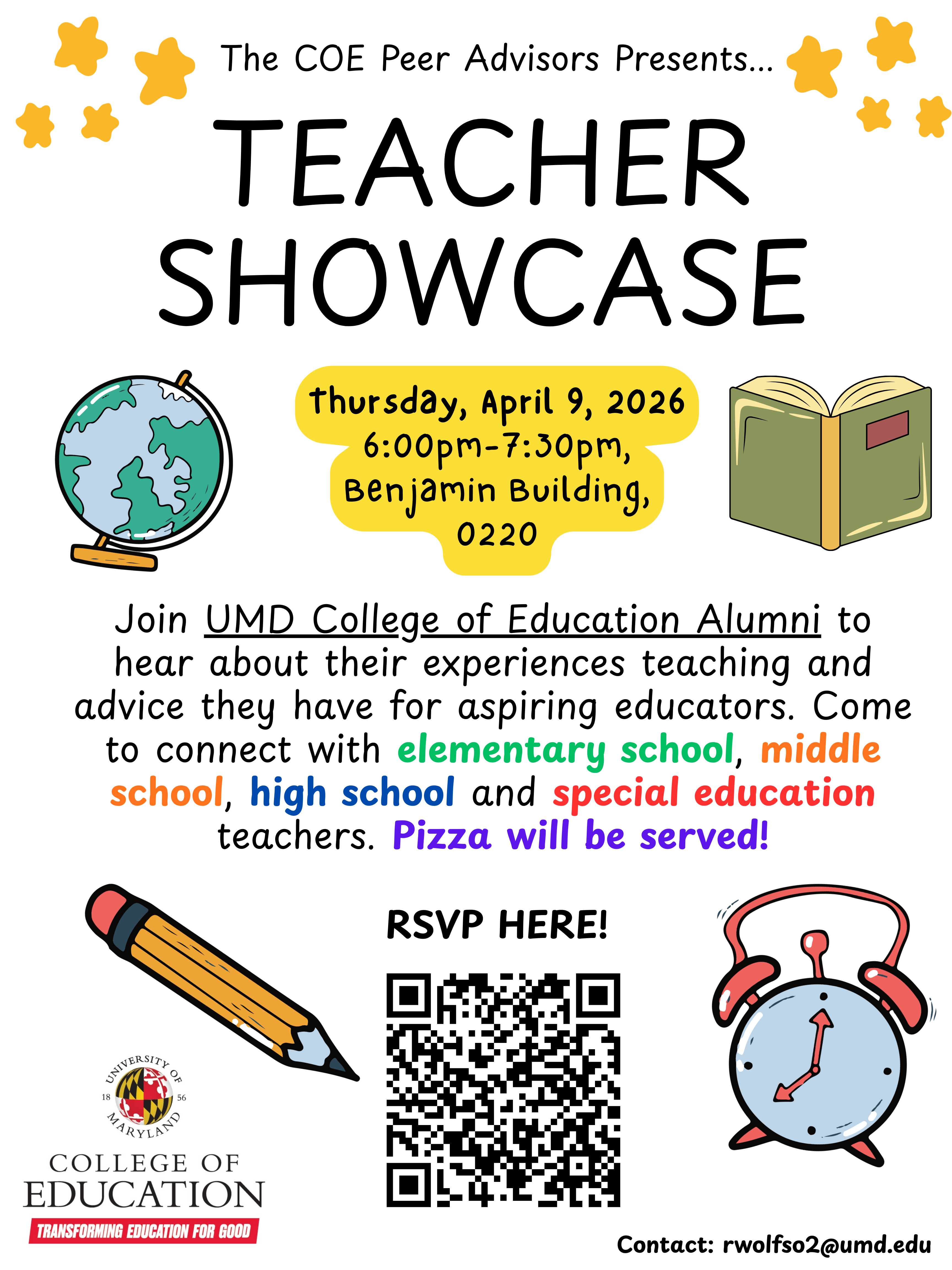 Flier describing the Teacher Showcase Event Details