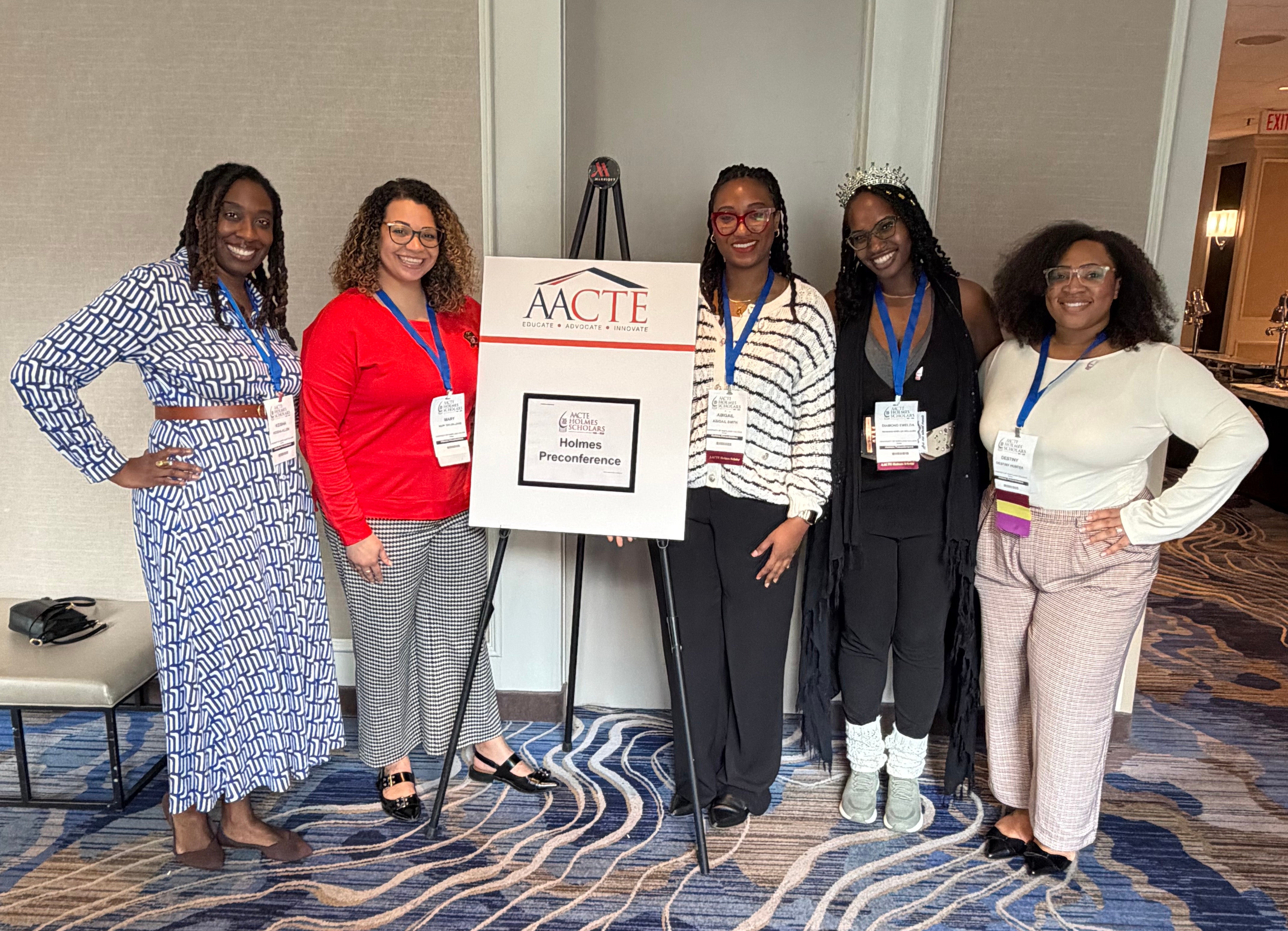 UMD College of Education Holmes Scholars students and faculty stand together at the American Association of Colleges for Teacher Education preconference