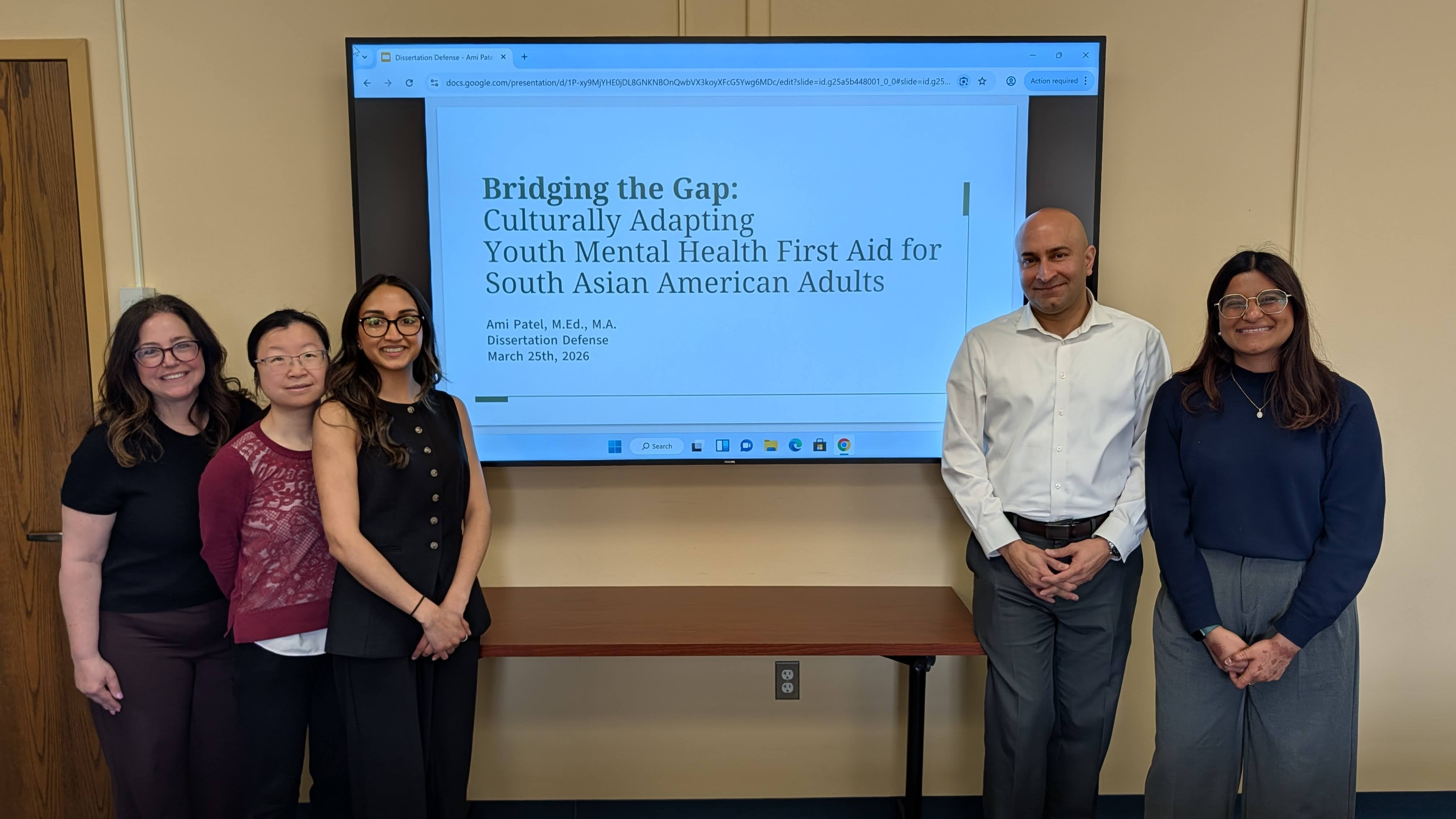 Photo of Ami Patel with her dissertation committee