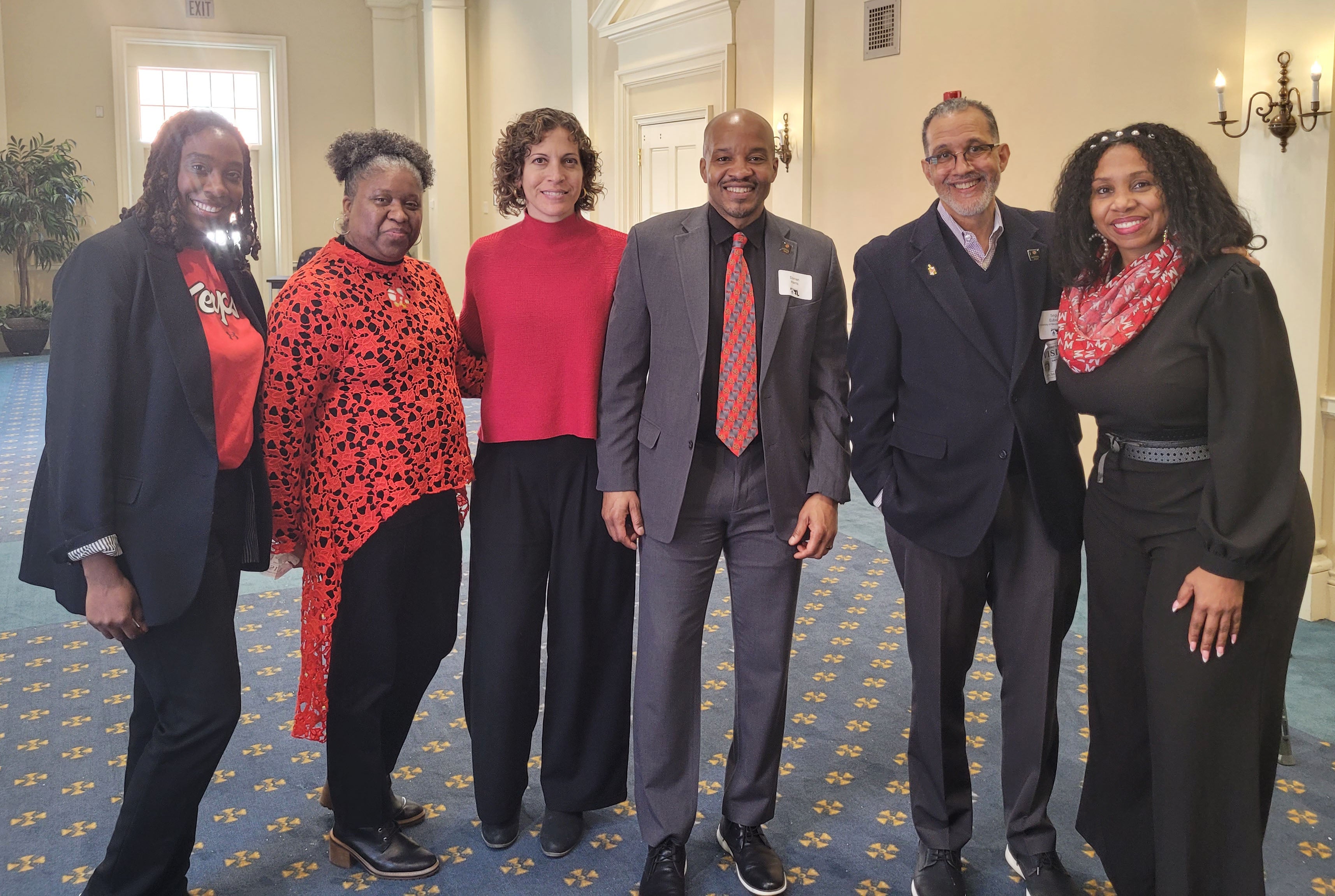 Six EdTerps pose together during Maryland Association of Colleges of Teacher Education (MACTE) Advocacy Day.