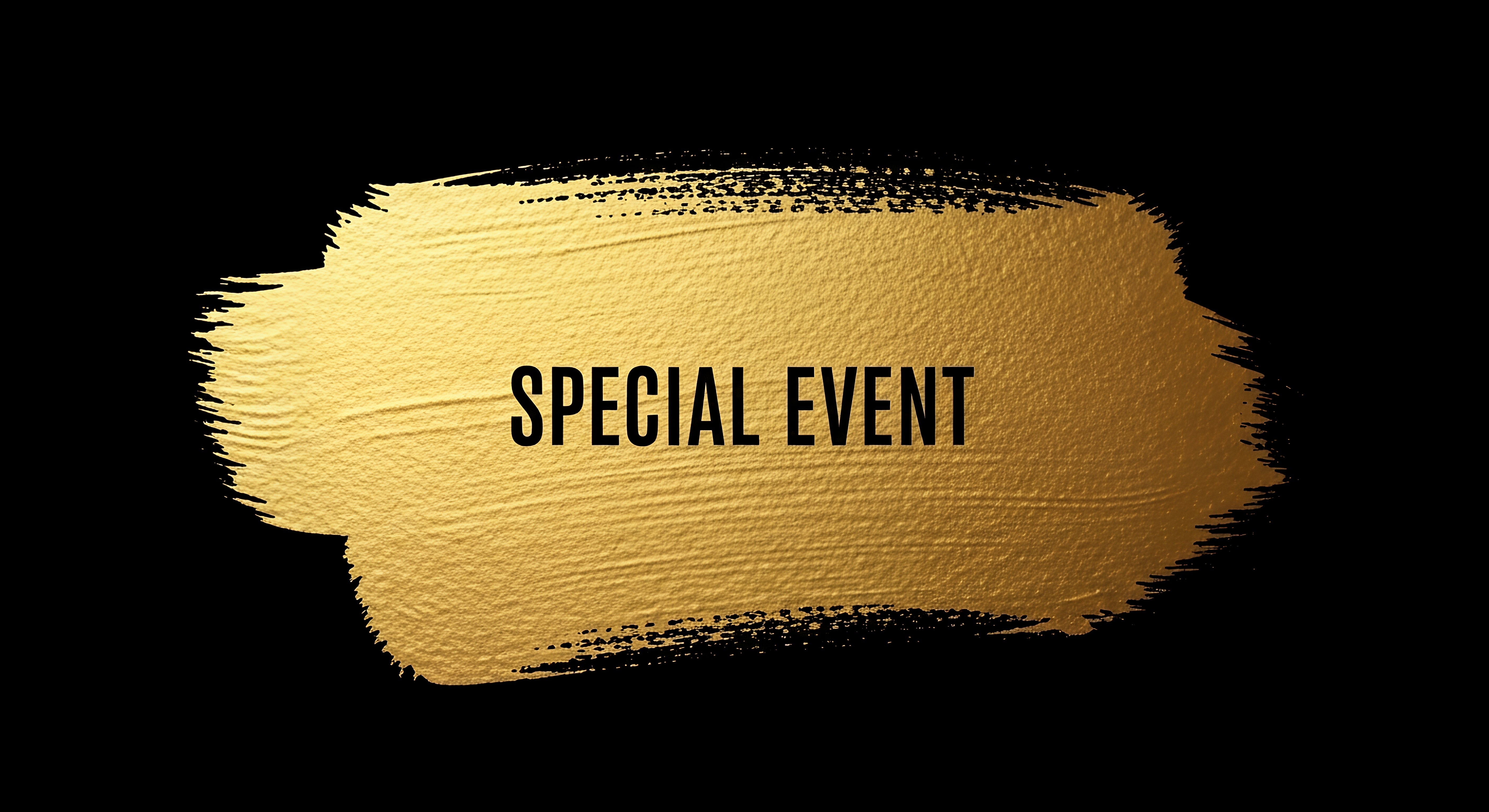 Gold and Black Special Event Words