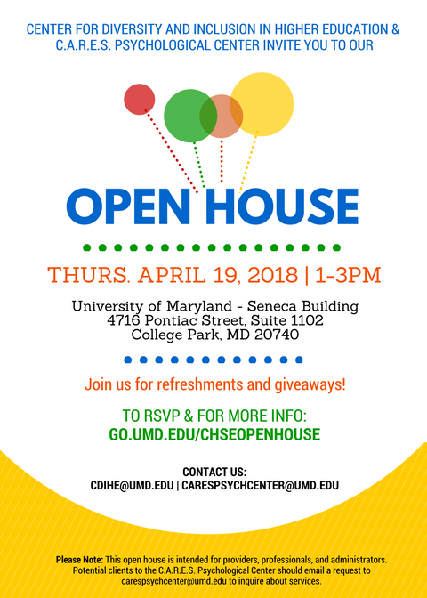 Invitation to CDIHE and CARES Open House