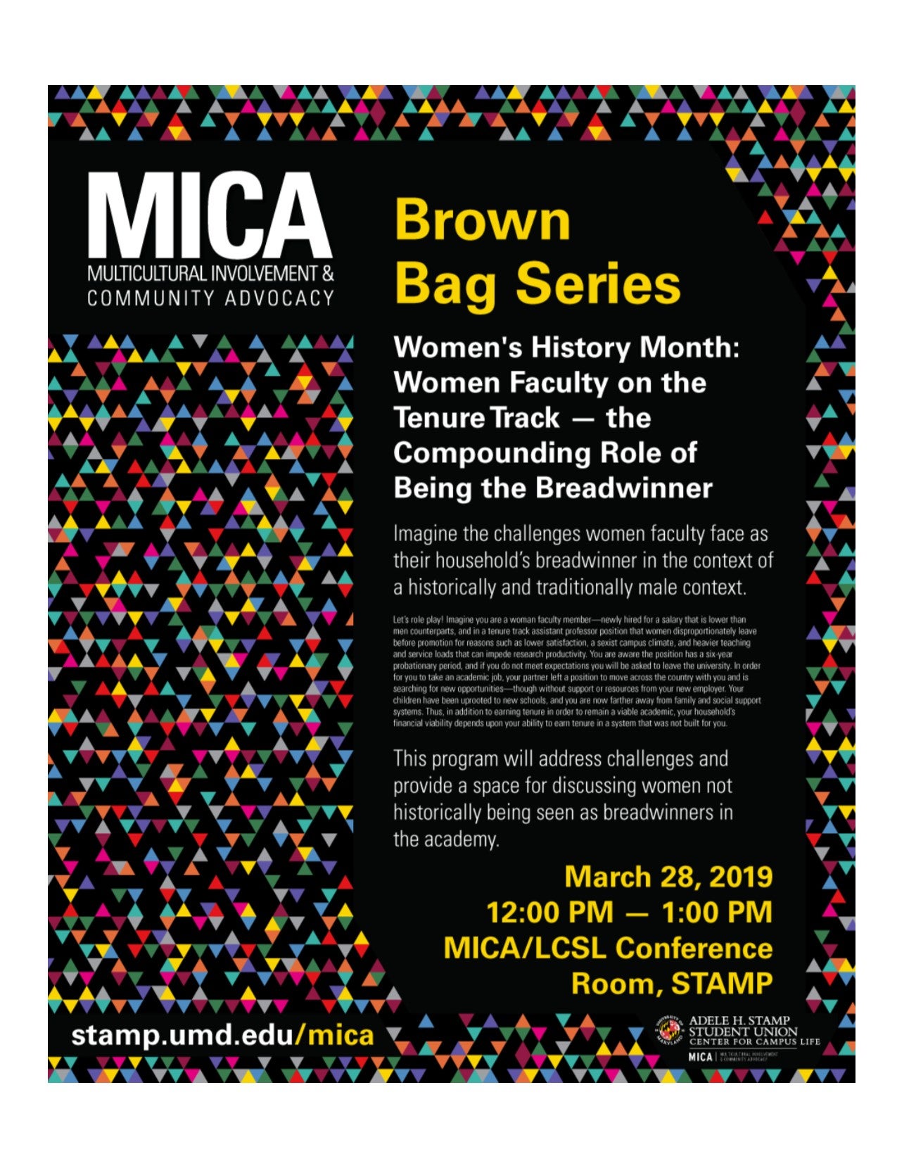 MICA Brown Bag Women Faculty on the Tenure Track - Description and Details of Event