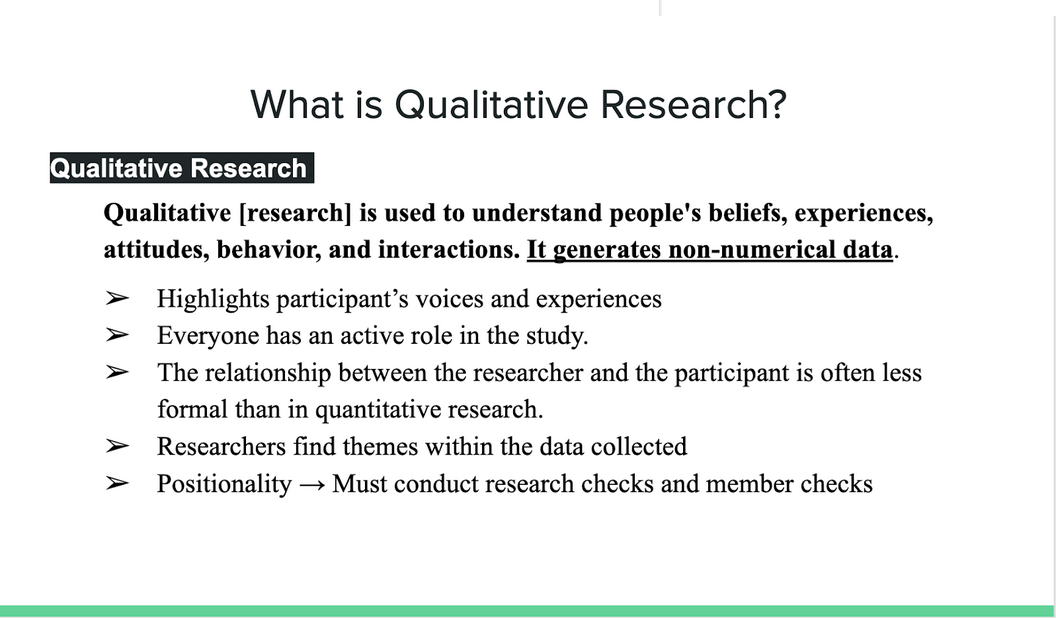 What is Qualitative Research Informational slide