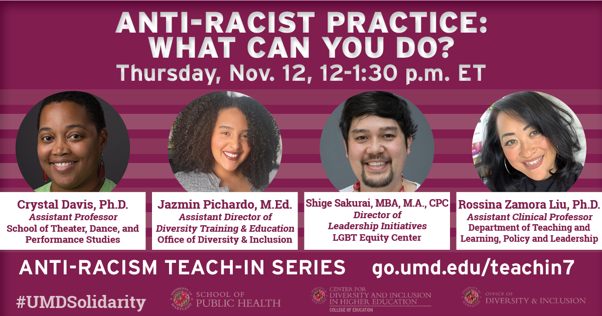 Antiracist Teach-In Series: Anti-racist Practice: What Can You Do?