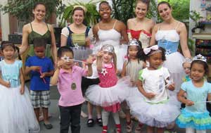 Ballet Dancers and Children