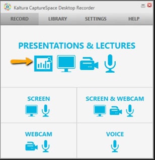 Kaltura Capture Space Presentations and Lectures