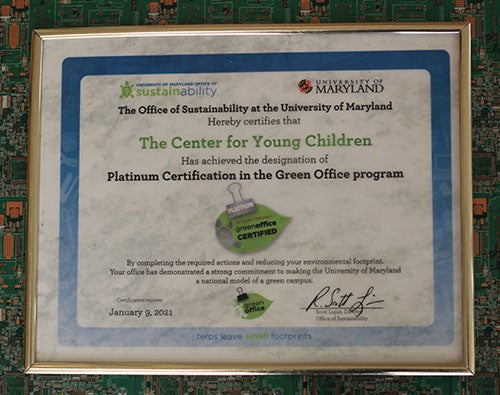 Green office certificate